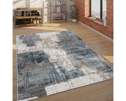 Paco Home vloerkleed, laagpolig vloerkleed voor woonkamer, abstract Design,3D-effect, kleurrijk 60x100 cm