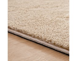 Paco Home Vloerkleed Rond Woonkamer Laagpolig Modern Pluizig Wasbaar Eenkleurig 160 cm Rund