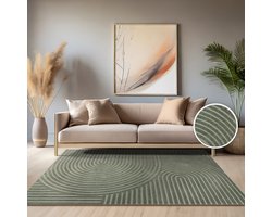 Paco Home Vloerkleed Voor Binnen En Buiten Balkon Terras Scandinavisch Boho Eenkleurig 160x220 cm