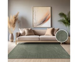 Paco Home Vloerkleed Voor Binnen En Buiten Balkon Terras Scandinavisch Boho Eenkleurig 200x290 cm