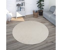 Paco Home Vloerkleed Woonkamer Effen Eenvoudig En Modern Laagpolig, Versch. Afmetingen Kleuren 120 cm Rund