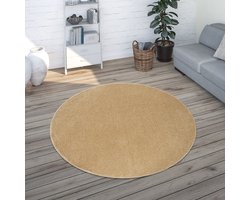 Paco Home Vloerkleed Woonkamer Effen Eenvoudig En Modern Laagpolig, Versch. Afmetingen Kleuren 200 cm Rund