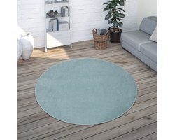 Paco Home Vloerkleed Woonkamer Effen Eenvoudig En Modern Laagpolig, Versch. Afmetingen Kleuren 200 cm Rund