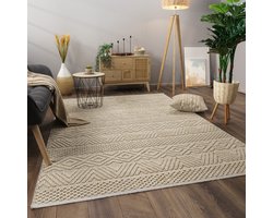Paco Home Vloerkleed Woonkamer Laagpolig Boho Patroon Scandinavisch 80x150 cm
