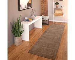 Paco Home Vloerkleed Woonkamer Laagpolig Handgeweven Modern Effen Patroon Zacht, Maat:120x170 cm, Kleur:Beige