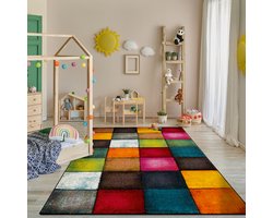 Paco Home Vloerkleed Woonkamer Laagpolig Modern Patroon Geometrisch 3D 120x170 cm