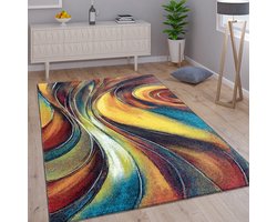 Paco Home Vloerkleed Woonkamer Laagpolig Modern Vintage Patroon Abstract Veelkleurig 160x230 cm