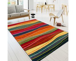 Paco Home Vloerkleed Woonkamer Laagpolig Modern Vintage Patroon Abstract Veelkleurig 160x230 cm
