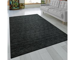 Paco Home Vloerkleed Woonkamer Laagpolig Van Natuurlijke Vezels Eenkleurig Handgemaakt 200x300 cm