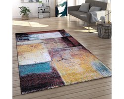 Paco Home Vloerkleed Woonkamer Laagpolig Vintage Geometrisch Patroon Abstract Modern 60x100 cm