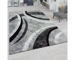 Paco Home Vloerkleed Woonkamer Laagpolig Vintage Handgemaakt Contour Gesneden 3D Look 200x290 cm