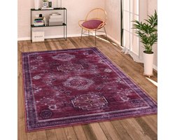 Paco Home Vloerkleed Woonkamer Platweefsel Modern Vintage Oosters Ornamenten Randen Wasbaar 60x100 cm