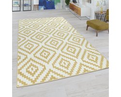 Paco Home Vloerkleed Woonkamer, Ruitpatroon In Pastelkleuren, Moderne Boho Ethno-Look 60x100 cm