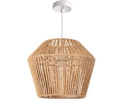 Paco HomeHanglamp Eettafel Hanglamp Eetkamer Lamp E27 Papier Boho Rotan