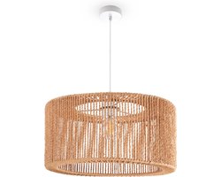 Paco HomeHanglamp Eettafel Hanglamp Eetkamer Lamp E27 Papier Boho Rotan