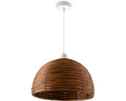Paco HomeHanglamp Eettafellamp Eetkamer Mand Uitstraling 1,5m Textielkabel Rustiek Boho