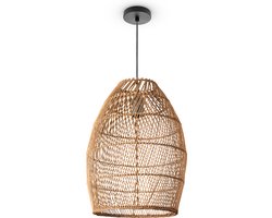 Paco HomeHanglamp Woonkamer Boho Mand Lamp Pendellamp Rotan Pendelarmatuur