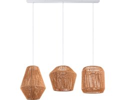 Paco HomePendellamp Eettafel Korf Boho Hanglamp Eetkamer Lamp E27 Rotan