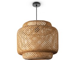 Paco HomePlafondlamp Bamboe Hanglamp Boho Woonkamer Korf Lamp Hangend Vintage E27