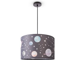 Paco HomePlafondlamp Kinderkamer Hanglamp Babykamer Lampenkap Stof Rond Sterren