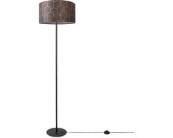 Paco HomeStaande Lamp Woonkamer Lampenkap Stof Leeslamp Abstract Vintage