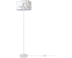 Paco HomeStaande Lamp Woonkamer Lampenkap Stof Leeslamp Abstract Vintage