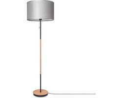 Paco HomeStaande Lamp Woonkamer Lampenkap Tafellamp Textiel Kap E27 Nachtlicht