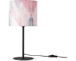 Paco HomeTafellamp Bedlamp Bureaulamp ∅18cm Pastel Vintage Hoogte 36,5 E27
