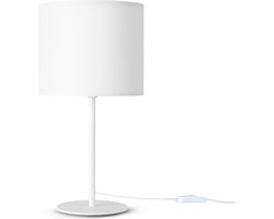 Paco HomeTafellamp Wandlamp Woonkamerlamp Slaapkamer Lampenkap Stof Uni
