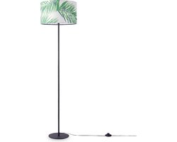 Paco HomeVloerlamp Woonkamer Decoratie Kantoor Driepoot Lampenkap Ronde Stof Bloemen Jungle