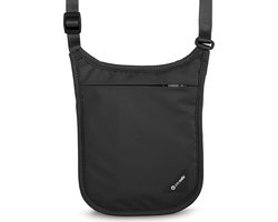 Pacsafe Nektas - 18 x 15 x 0.5 cm - RFID-blokkerend - Waterafstotend - Verstelbaar - Schoudertas - Zwart