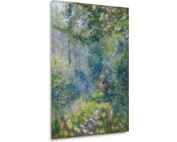Pad in het bos - Pierre-Auguste Renoir wanddecoratie - Bomen glasschilderij - Schilderij Oude meesters - Woonkamer decoratie industrieel - Plexiglas schilderij - Woonkamer decoratie acrylglas 40x60 cm
