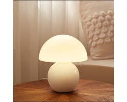 Paddenstoel Tafel Lamp – Mini Moderne Mid-Century Lamp (Wit)