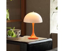 Paddenstoel Tafellamp LED - 3 Kleurtemperaturen, Oplaadbare Draadloze Lamp - Draagbaar voor Binnen & Buiten (Bureau/Woonkamer/Slaapkamer/Café)