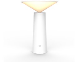 Paddenstoel tafellamp - Tafellamp - Bureaulamp led - Bureaulamp led dimbaar - Bureaulamp - Lamp - Sfeerverlichting binnen - Lamp nachtkastje - Wit - ABS