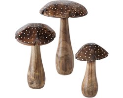 Paddenstoelset Herno mangohout 3-delig