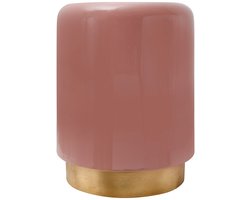 Padiro ronde bijzettafel - Ø 35 x 44,5 cm - Roze - Modern Art deco Glamour - IJzer, Hout - handgemaakt