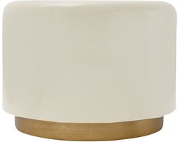 Padiro ronde bijzettafel - Ø 51,5 x 43 cm - Ivoor - Modern Art deco Glamour - IJzer, Metaal