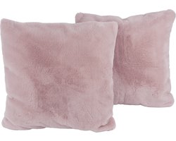 Padiro sierkussenset - 2-delige set - 45 x 45 cm - Roze - Polyester