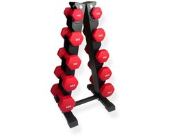 Padisport Dumbell Toren 10 Dumbells - Dumbell Rek - dumbells set - Halter Rek - Dumbell Toren - Dumbell Opbergrek
