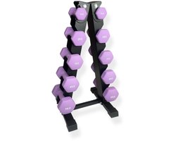 Padisport Dumbell Toren 10 Dumbells - Dumbell Rek - Dumbells Set - Halter Rek - Dumbell Toren - Dumbell Opbergrek