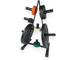 Padisport Opbergsysteem Halterschijven 50mm met halterschijven - Halter Opbergrek - Halterrek - Gewichten Rek - Schijvenstandaard - Gewichtenrek
