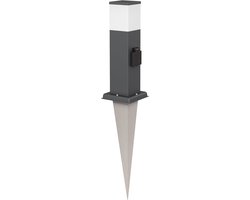 Padverlichting met spies - Buitenlamp tuin - Pad verlichten - Spatwaterdicht IP44 - 35cm hoog - Antraciet