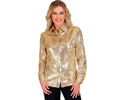 Pailletten Shirt Dames Goud - Maat S/M