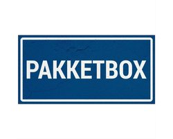 Pakketbox bord - blauw wit - Sign Again - 20 x 10 cm