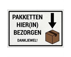 Pakketten hierin bezorgen bord - Sign Again materiaal - 30 x 20 cm
