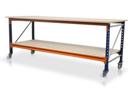 Paktafel - Werkbank verrijdbaar met multiplex werkblad MR22V