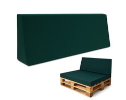 Paletkussens Outdoor Europallet Rugkussen 120x40 cm - Schuimrubber zitkussen voor pallets en palletbank Groen