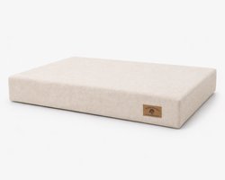 Palettenkussen 120x80x15 cm Lichtbeige – Premium Zitkussen voor Palletbank met Hoes, Waterafstotende UV-bestendige Linnenlook voor Tuin, Terras en Interieur