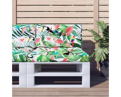 Pallet Bank Kussens - Buitenbank Kussen - Tuinmeubilair Opknappen - Moderne Print - 2 stuks - Multicolor